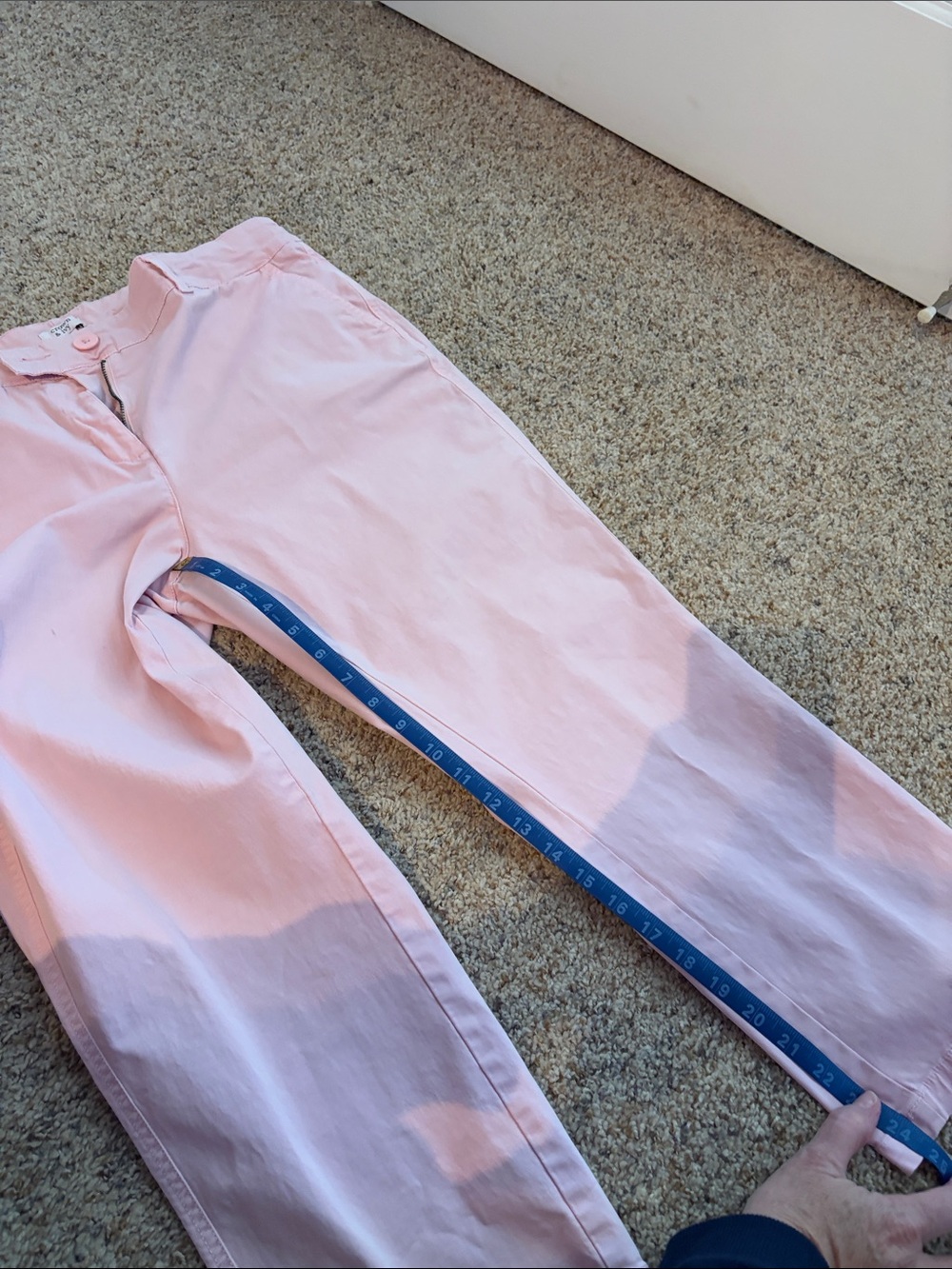 crown & ivy Blush Pink Cropped Ankle Pants